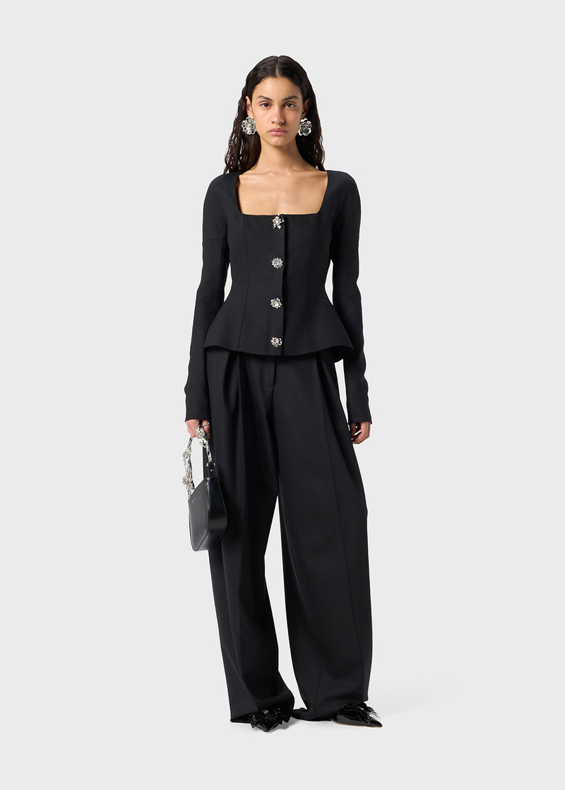 Blumarine TWILL JACKET WITH GEM BUTTONS outlook