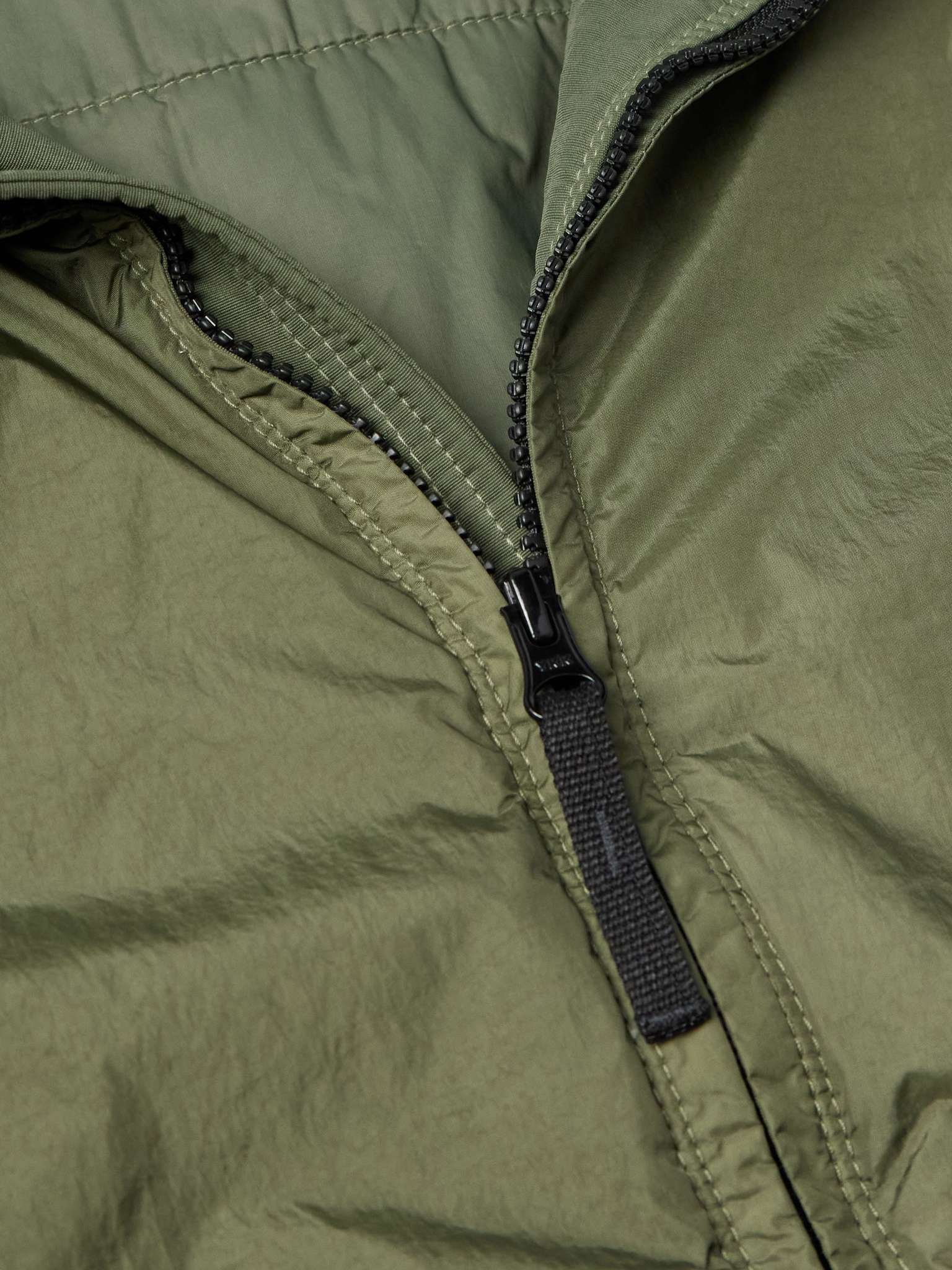 Logo-Appliquéd Garment-Dyed Crinkle Reps Nylon PrimaLoft® Hooded Jacket - 5