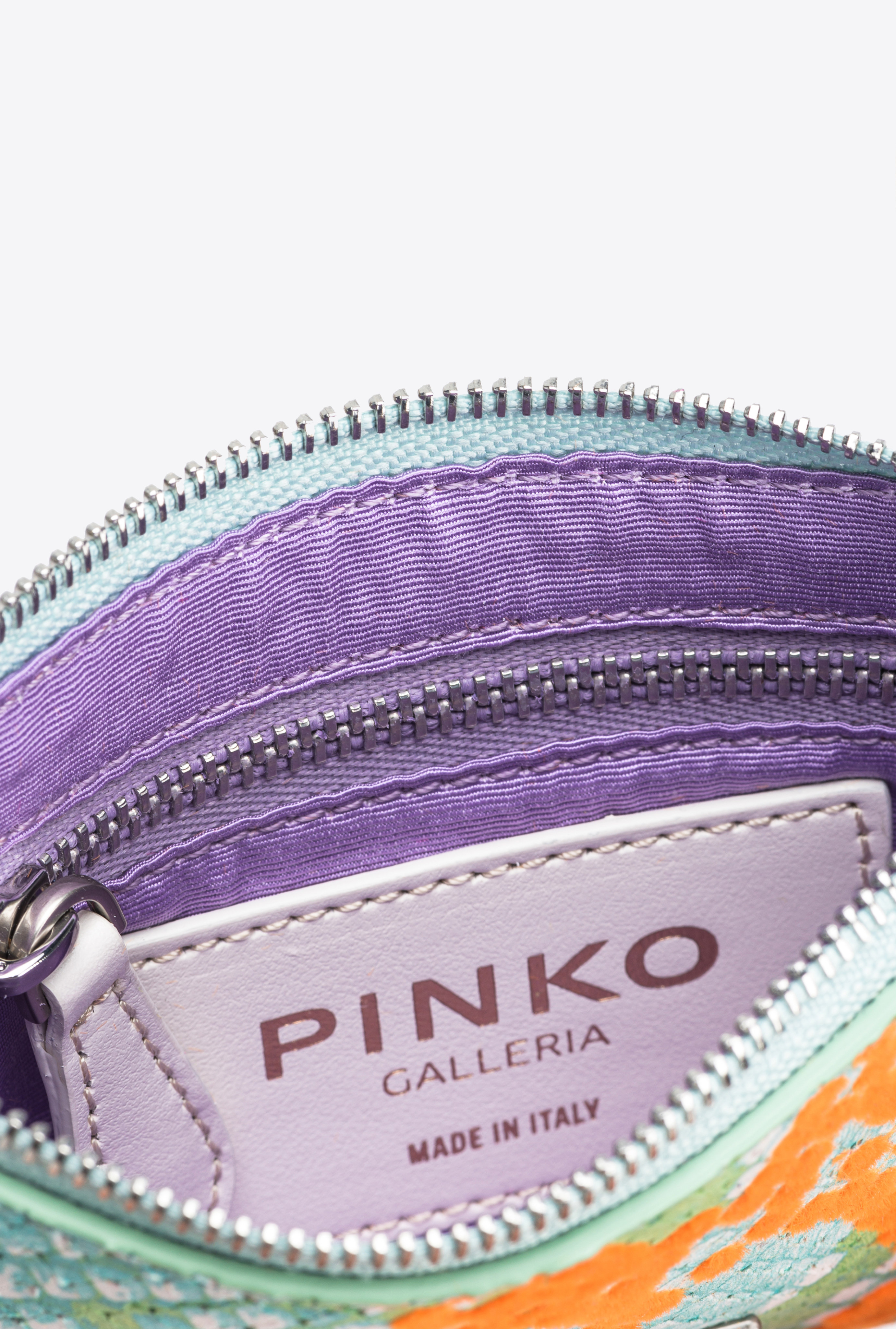 PINKO GALLERIA FLAT POUCH IN REPTILE SKIN - 5