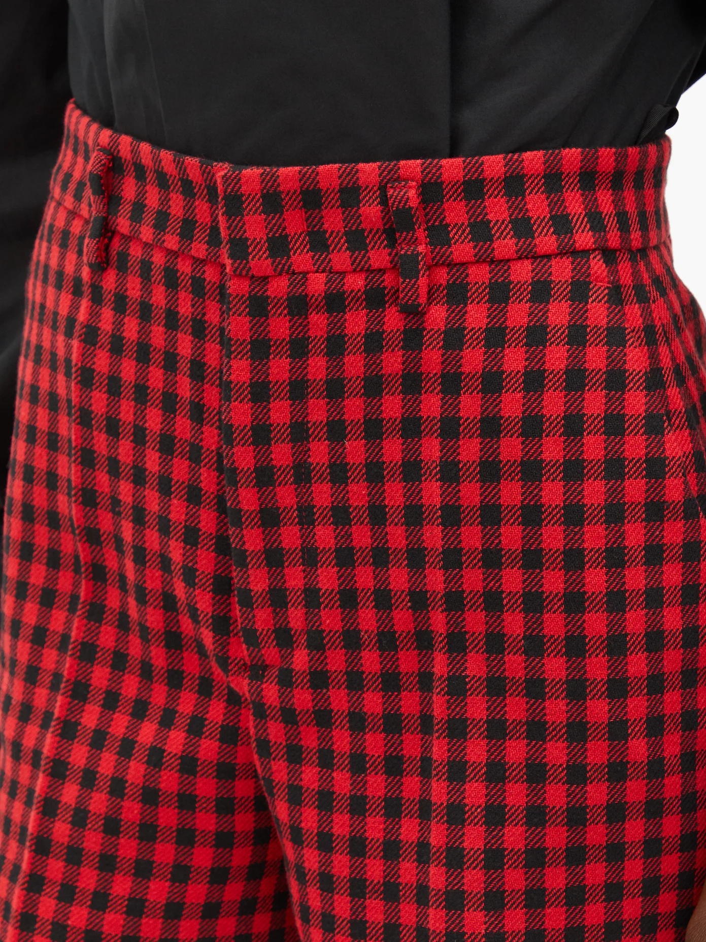 High-rise houndstooth shorts - 4