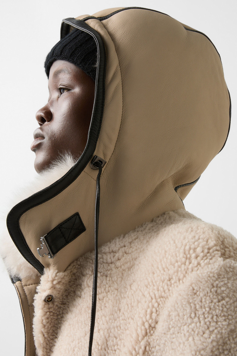 Polina Lambskin coat in Beige 4