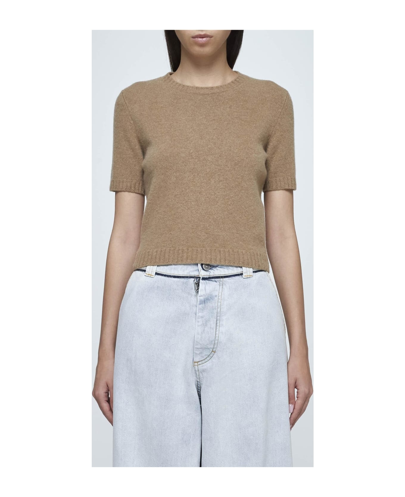 Wool Half-sleeved Sweater - 3