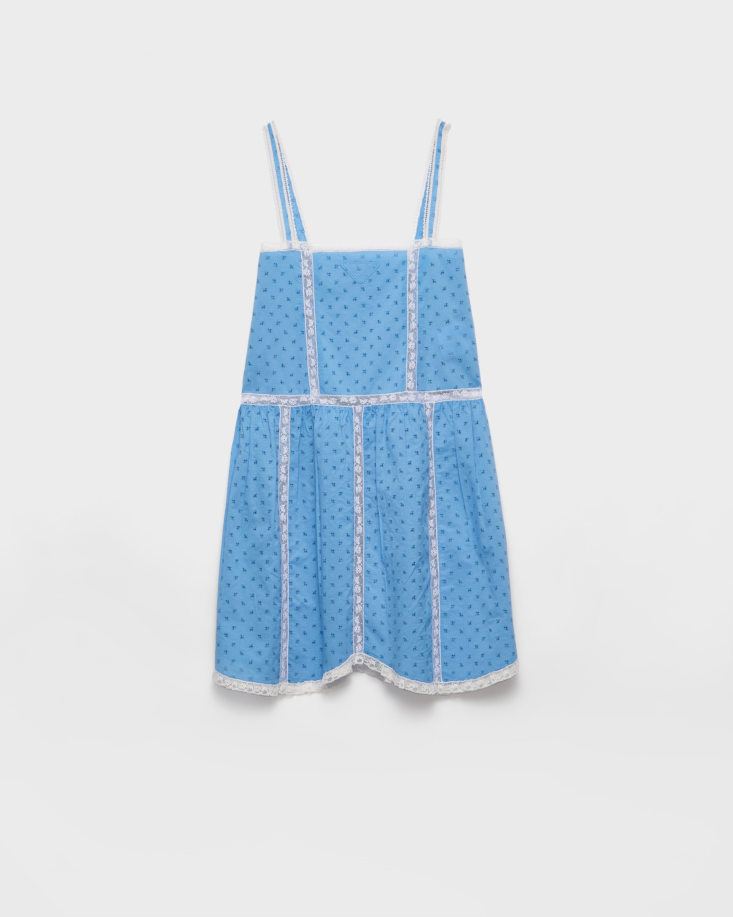 Eyelet lace mini-dress - 1