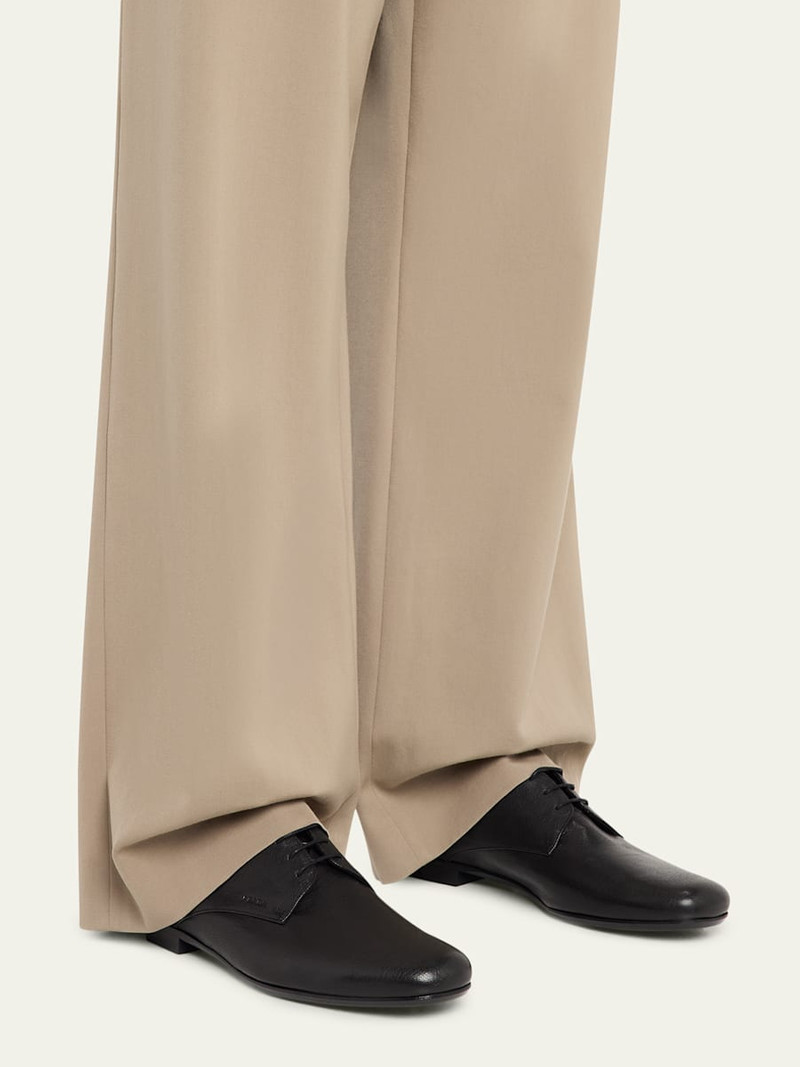 Prada Men's Toblach Grained Leather Derby Shoes outlook