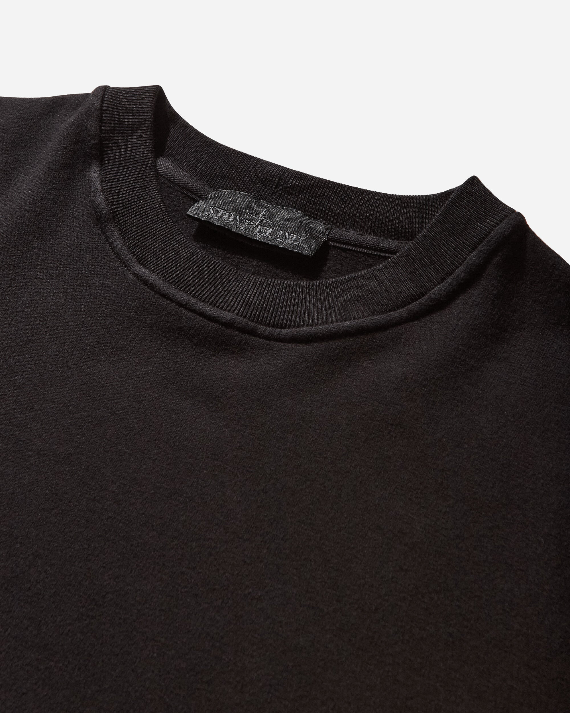 Men's Ghost Stretch Cotton Fleece Crewneck Sweatshirt Black - 3