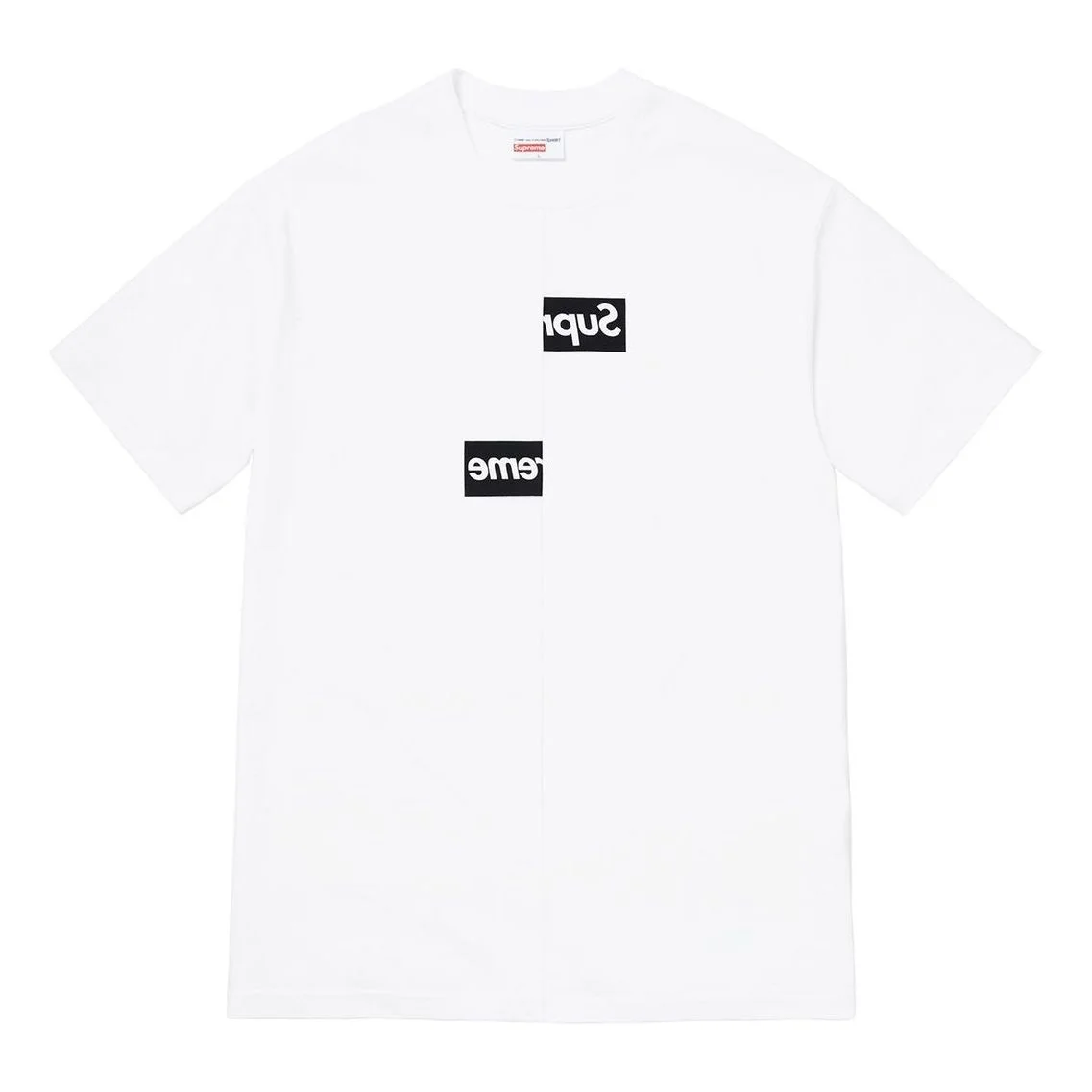 Supreme FW18 x COMME des GARCONS Shirt Split Box Logo Tee White Logo Tee SUP-FW18-399 - 1