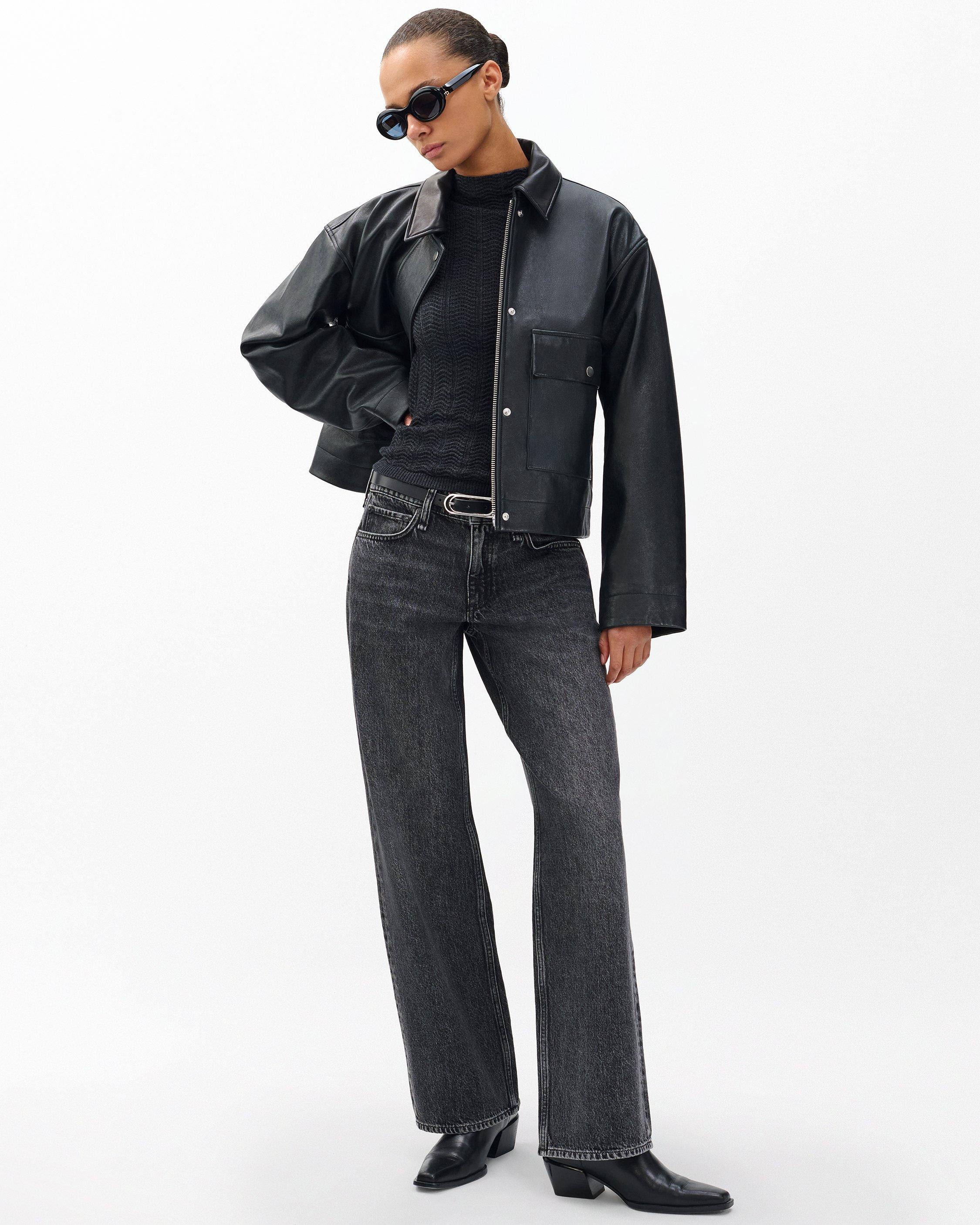 Saige Relaxed Straight Jeans
Lightweight Rigid in Charcoal - 2