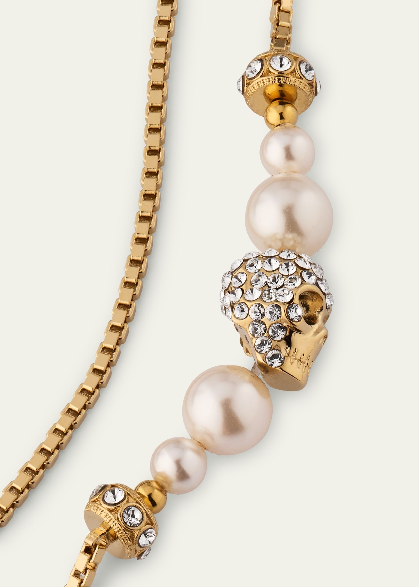 Pearly Skull Chain Bracelet - 3