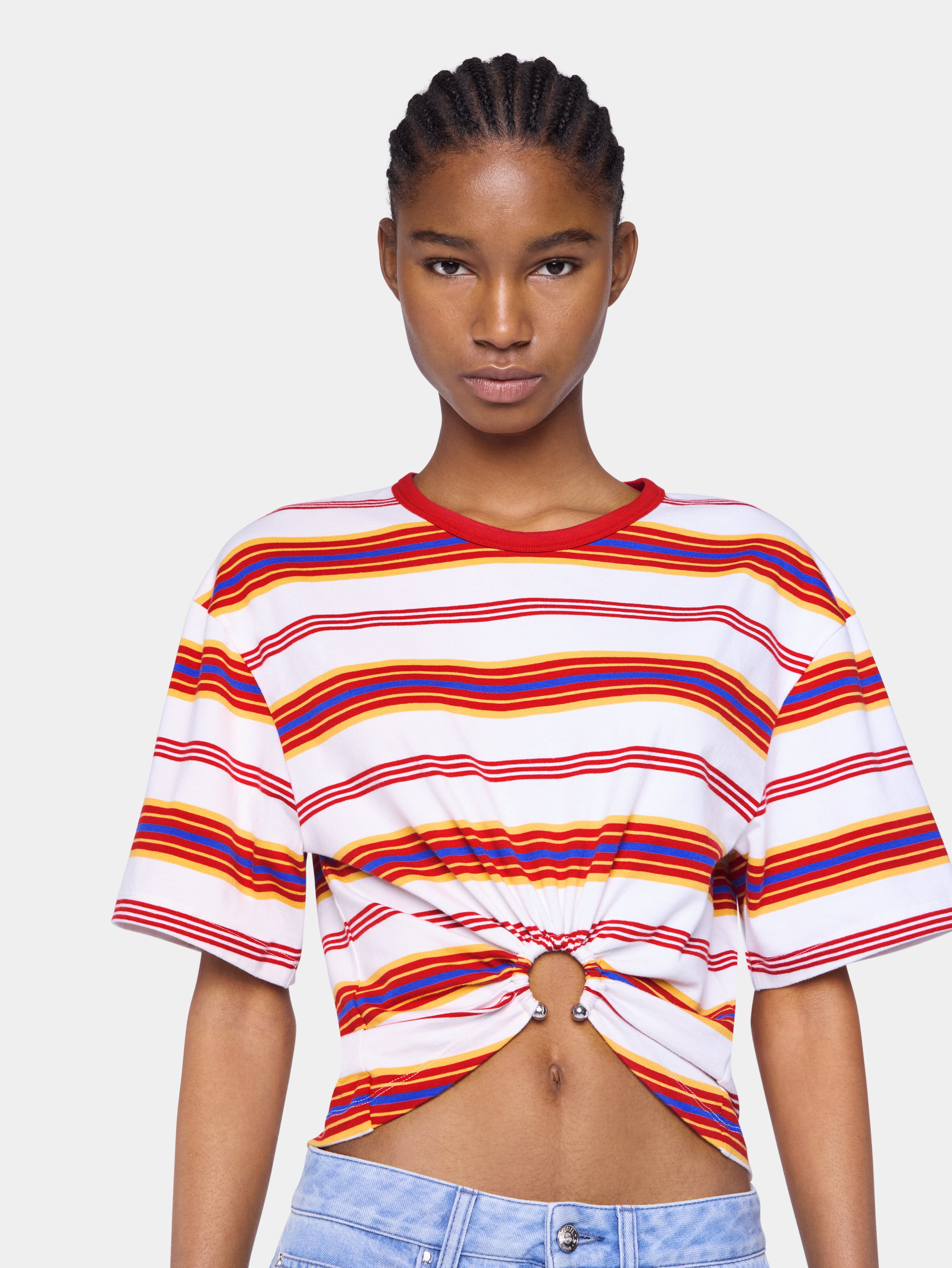 CROPPED T-SHIRT IN COTTON - 4