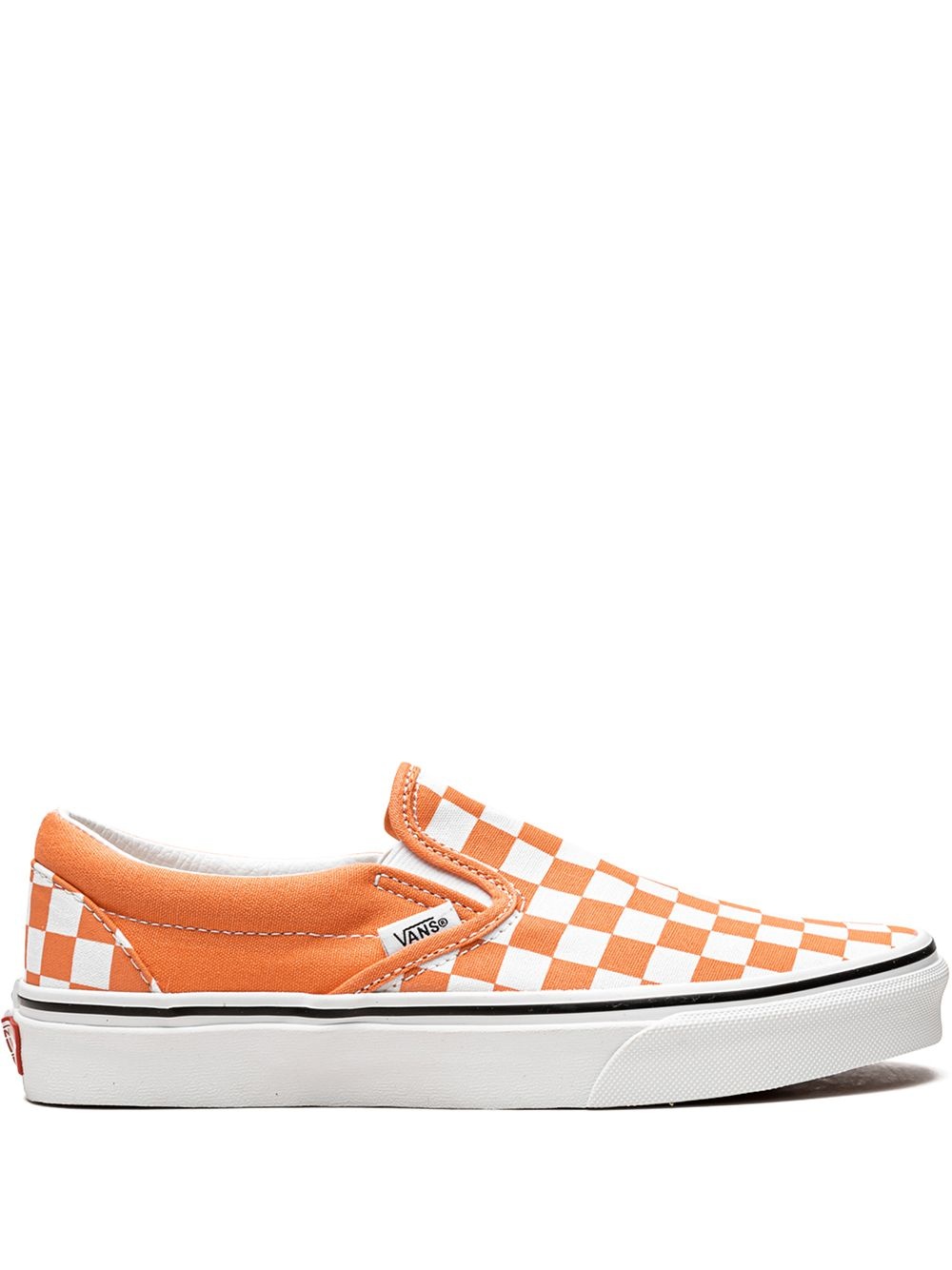 Classic slip-on Checkerboard sneakers "Cadmium Orange" - 1