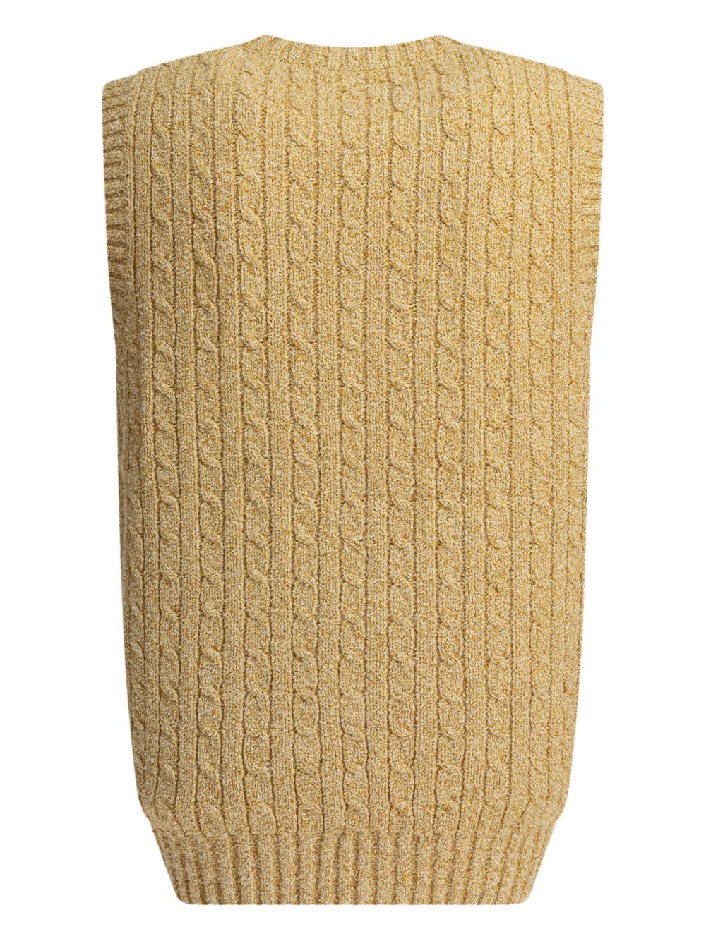 cable-knit V-neck sweater vest - 2