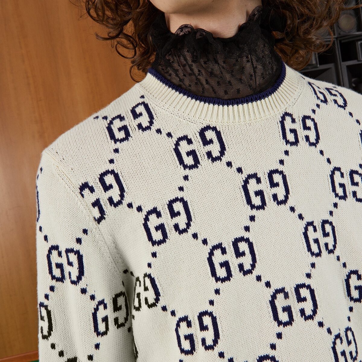GG cotton knit sweater - 4