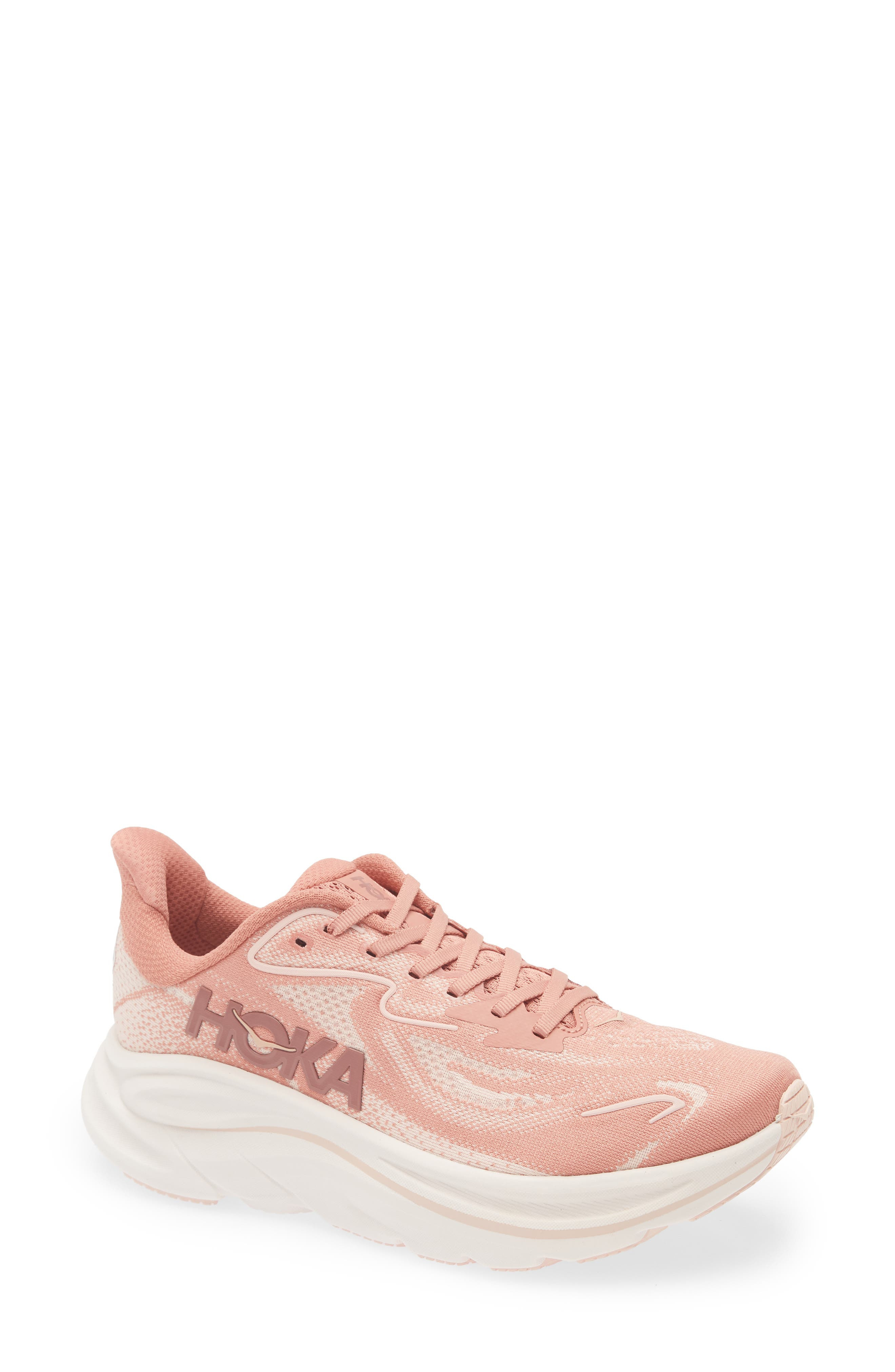 HOKA Clifton 10 Running Shoe in Blush /Rose Latte at Nordstrom - 1