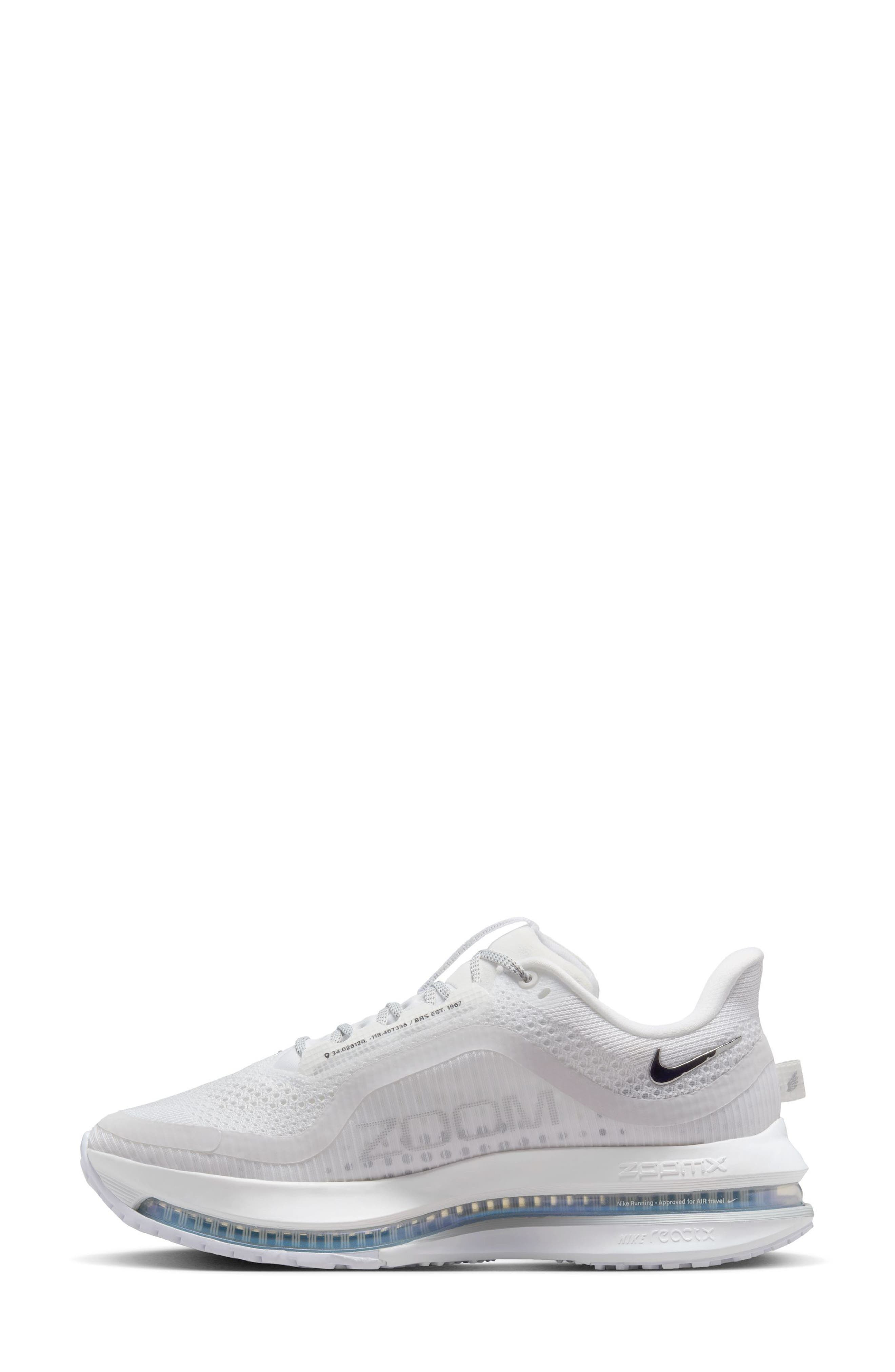 Nike Pegasus Premium Running Shoe in White/Silver/Metallic at Nordstrom - 6