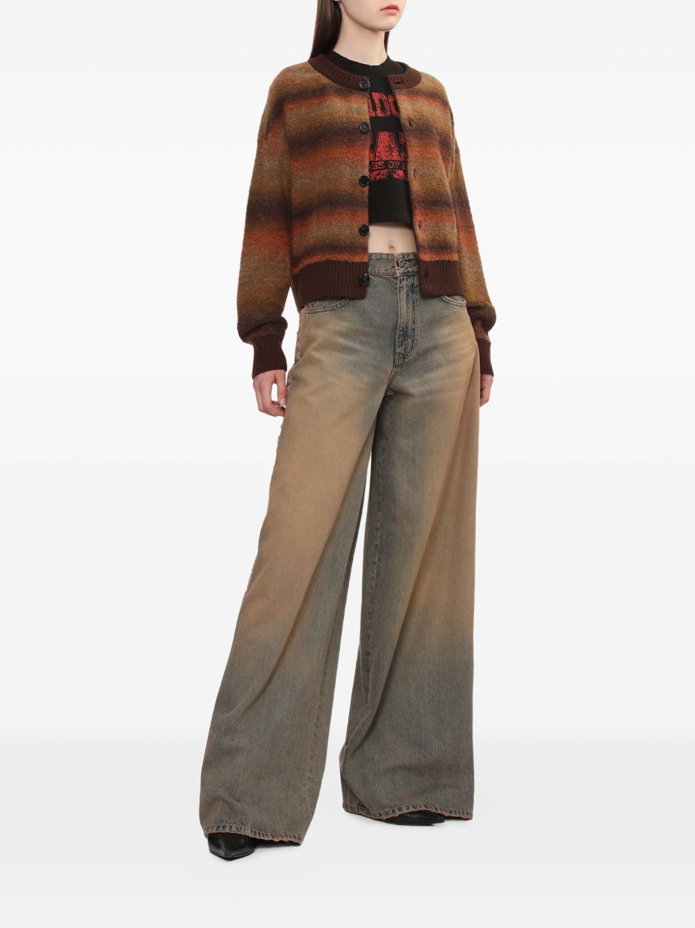 faded panelled jeans - 2