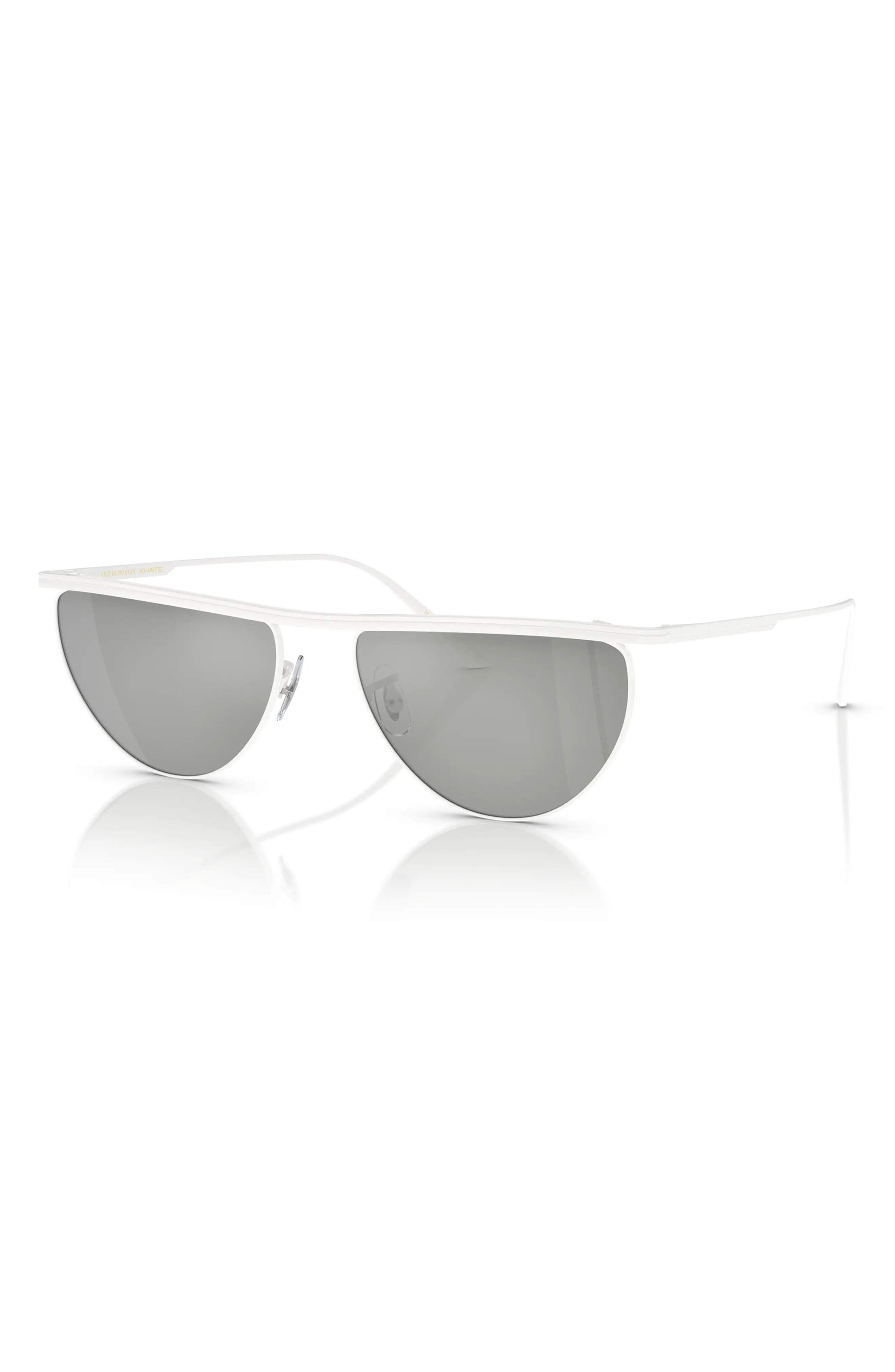 x KHAITE 56mm Mirrored Irregular Sunglasses - 2