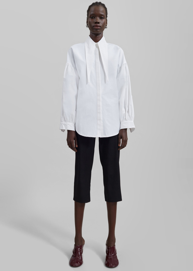 Klara Long Collar Shirt - White 4