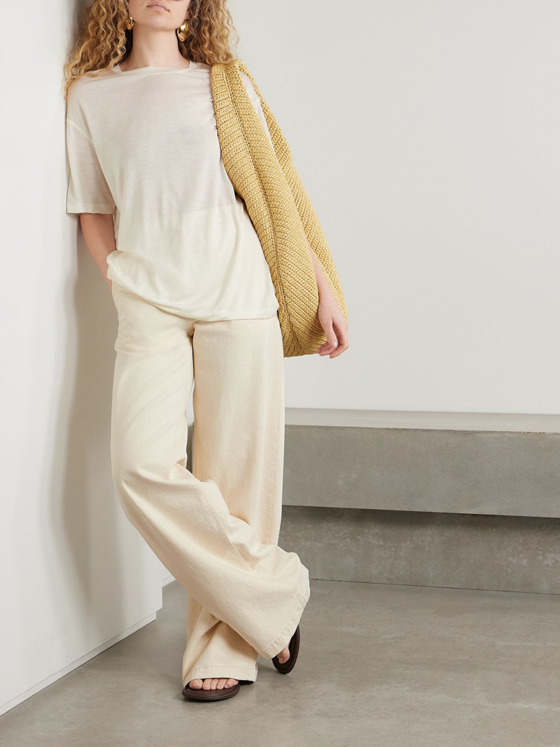 Another Tomorrow Boy Lyocell-jersey T-shirt Off-white outlook