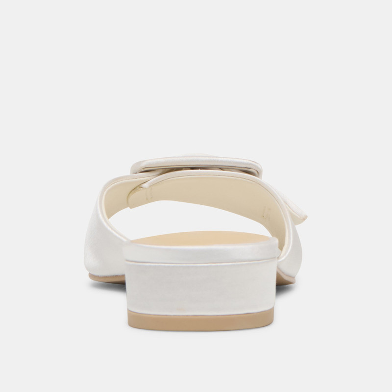 EDINA SANDALS TRUE WHITE SATIN 7