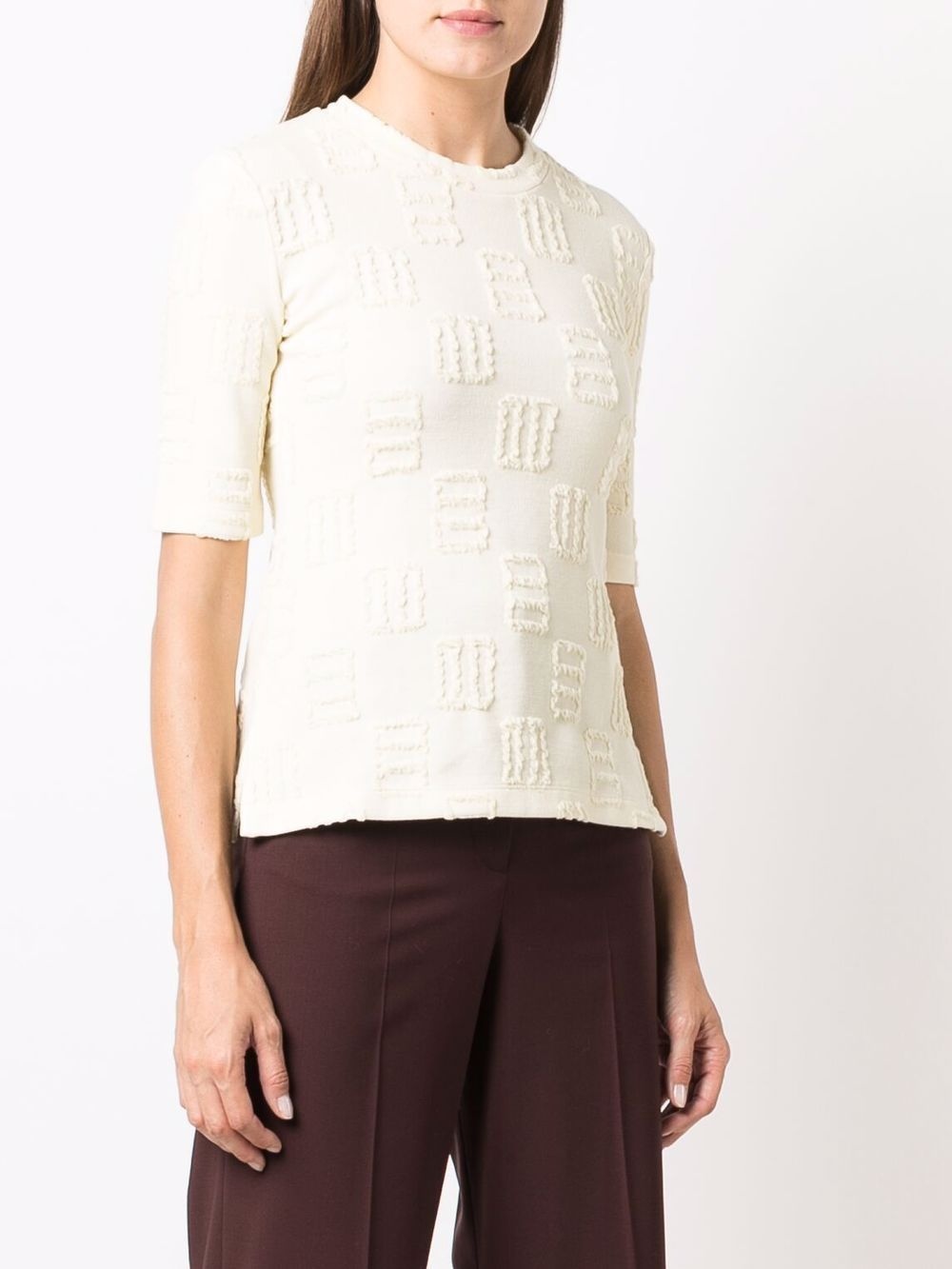 monogram-pattern T-shirt - 3