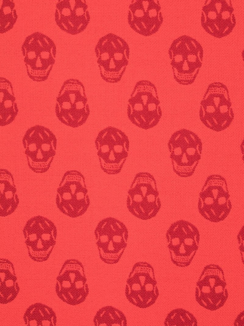 skull-print wool scarf - 3