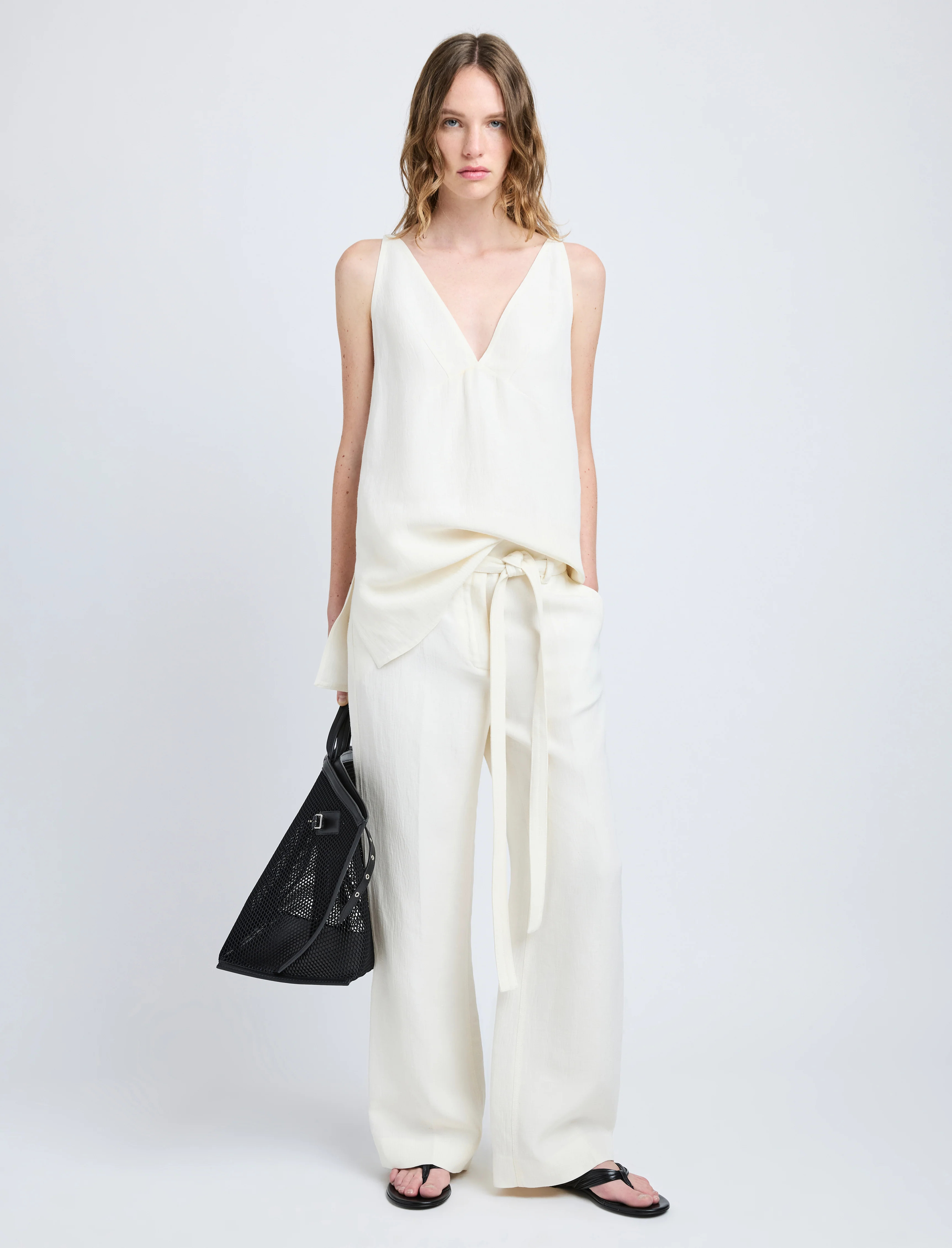 Mitchell Top in Cotton Viscose Linen - 3