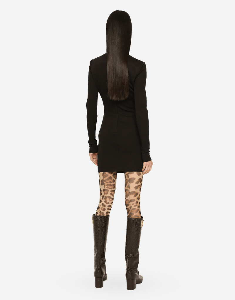 Short jersey Milano rib dress 3