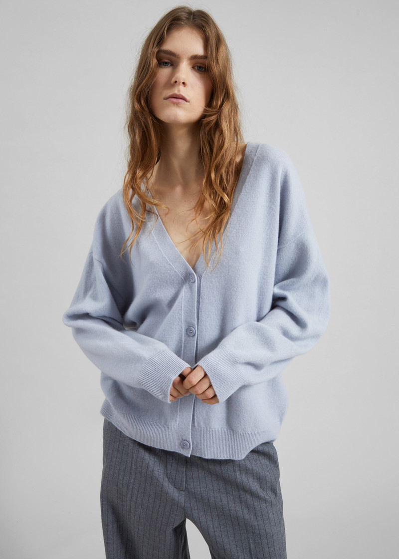 Lachen Double-Sided Wool Cardigan - Powder Blue 4