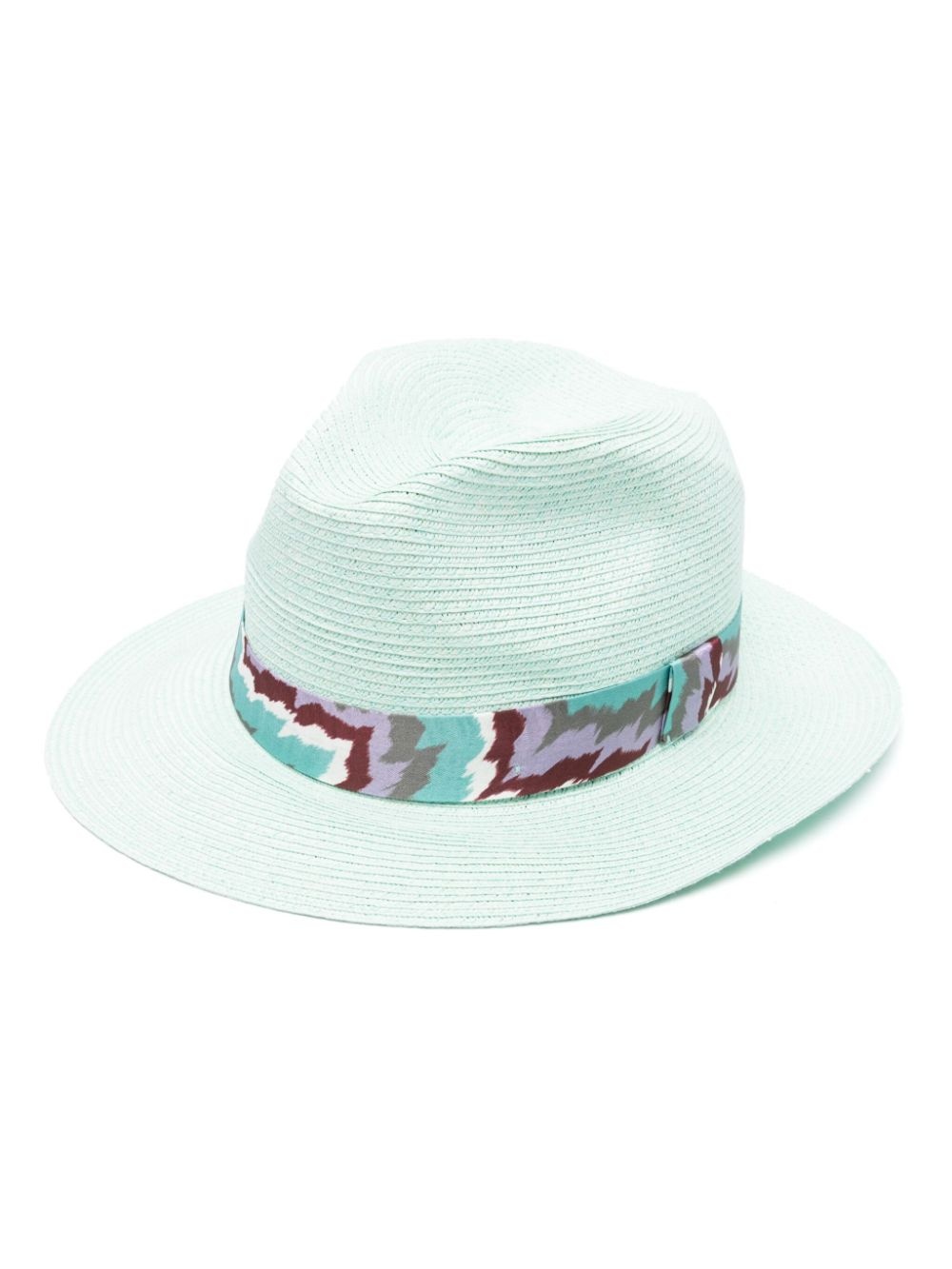 ribbon-detailed raffia sun hat - 1