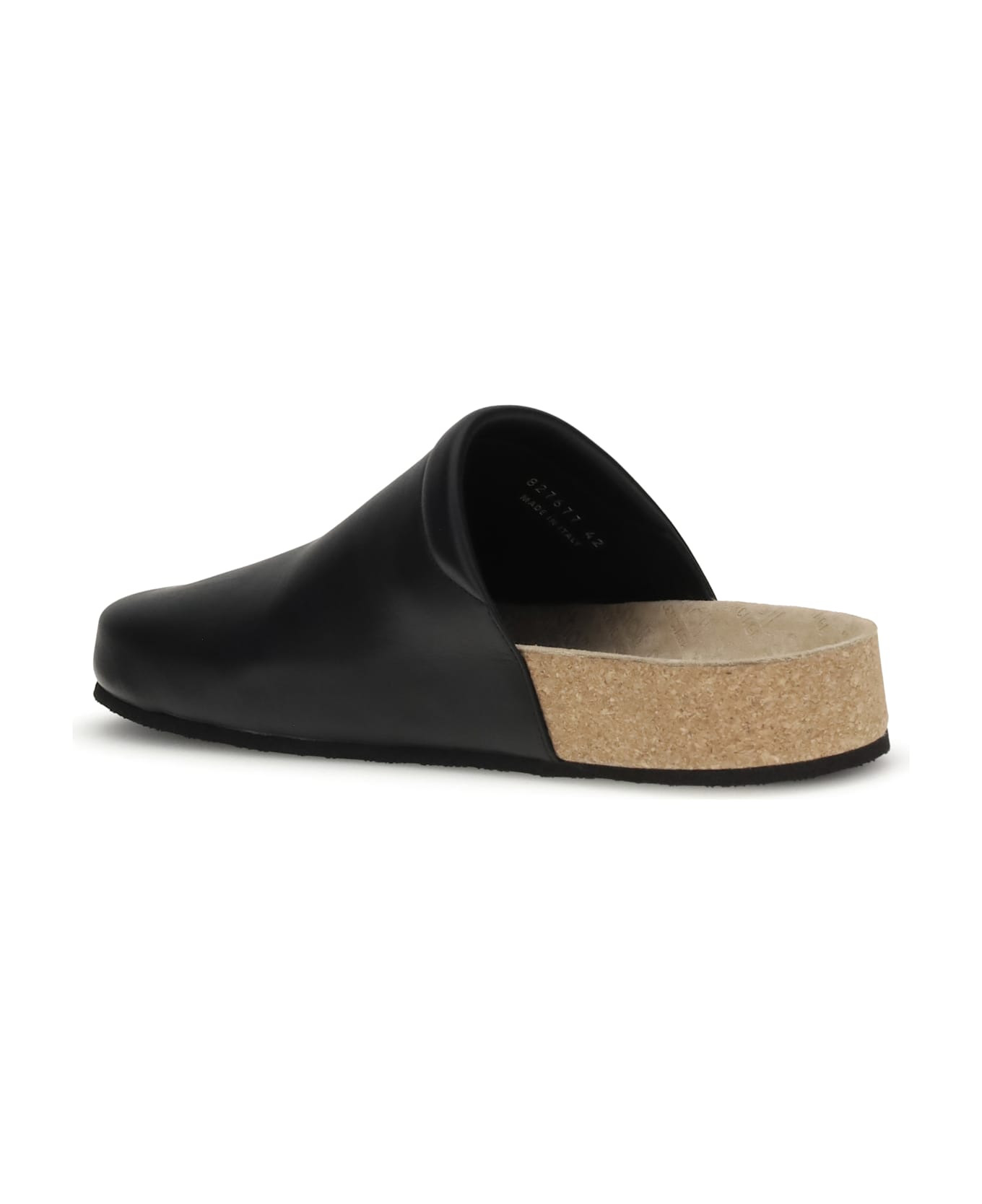 Leather Mules With Cork Insole - 3
