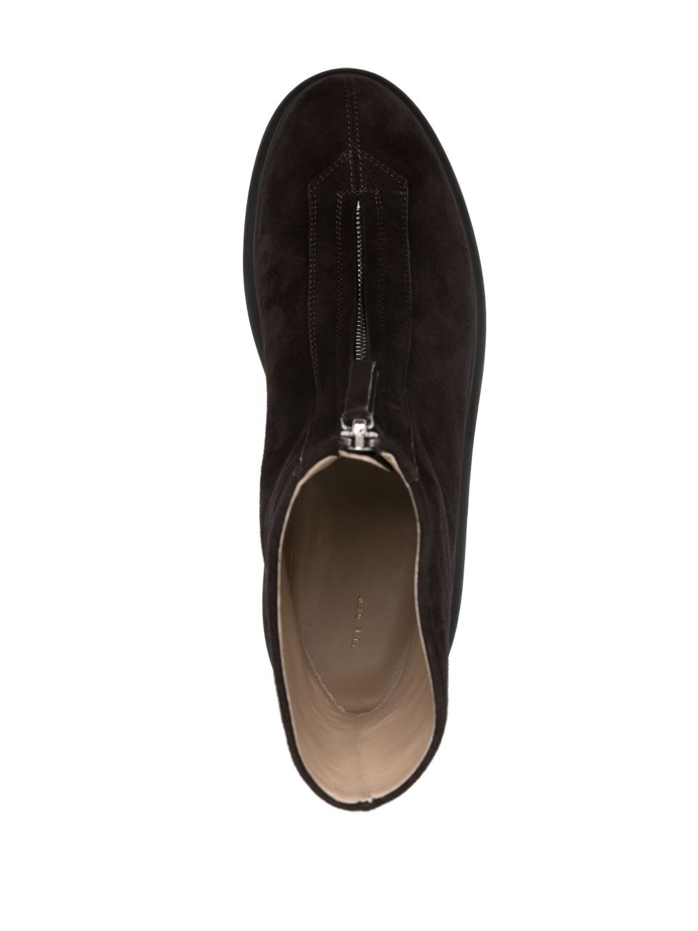 zipped suede boot - 4