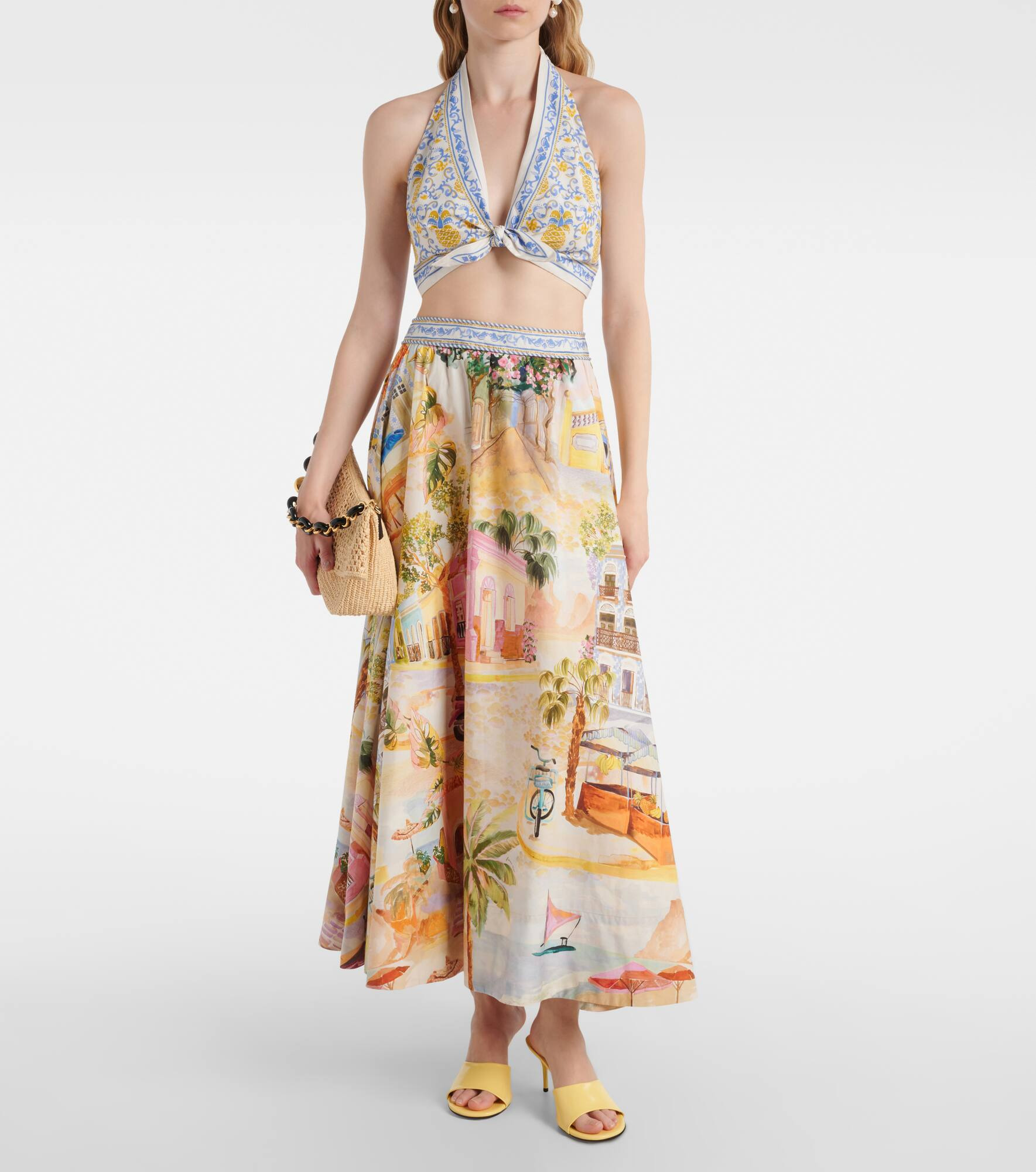 Printed cotton bra top - 2