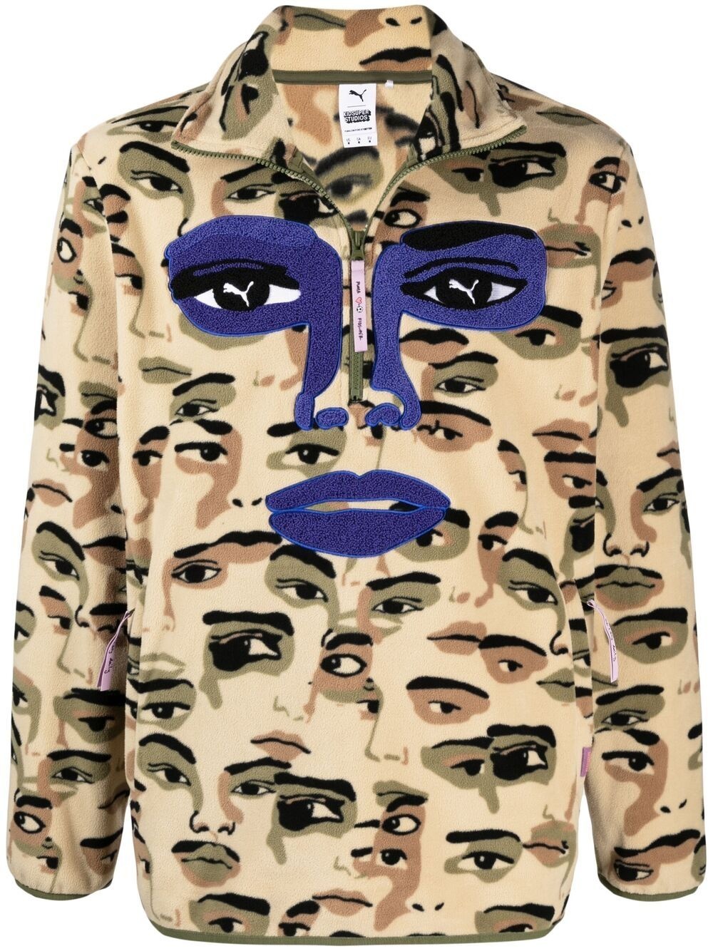 all-over face-print jumper - 1