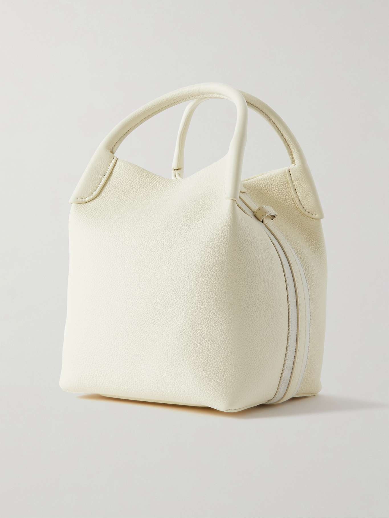 Bale canvas-trimmed textured-leather tote - 3
