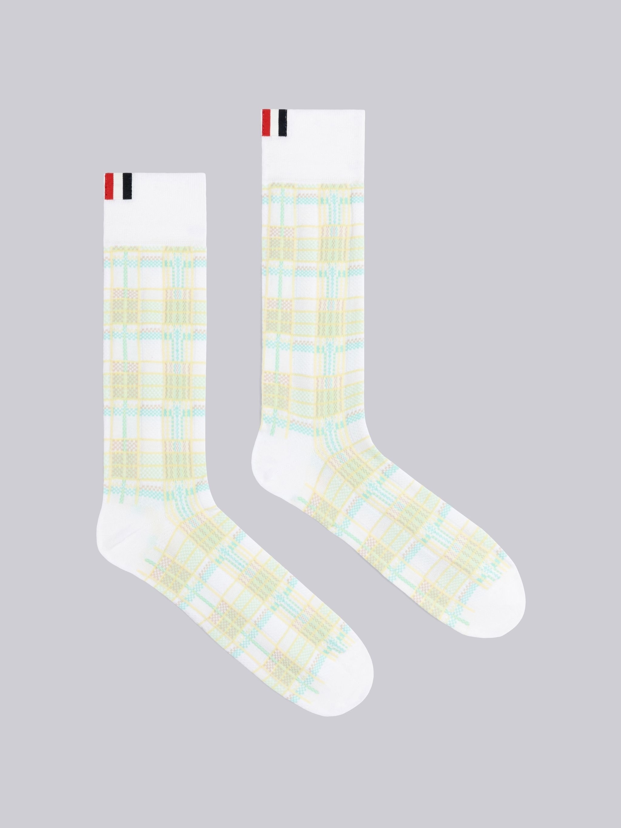 Madras Mercerized Cotton Mid Calf Socks - 1