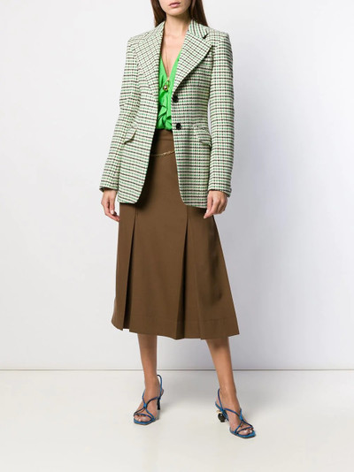 Victoria Beckham Jarvis tweed print blazer outlook