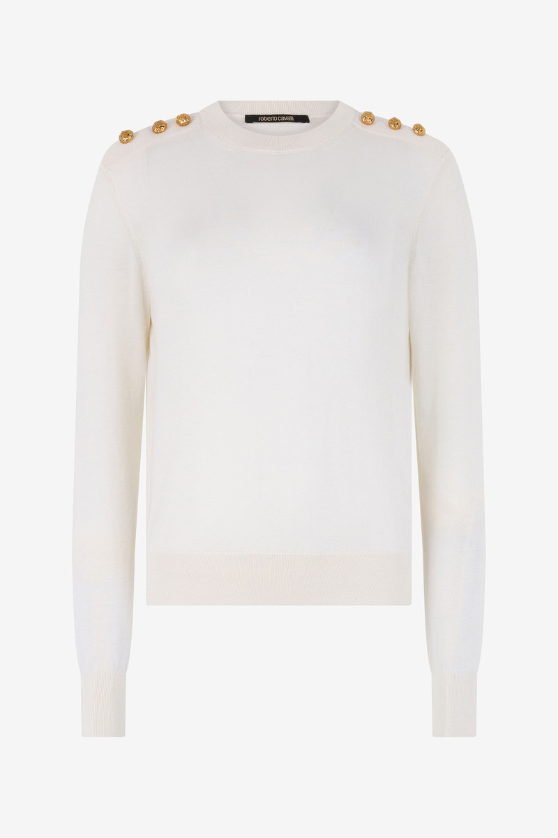 Sweater with gold buttons 1
