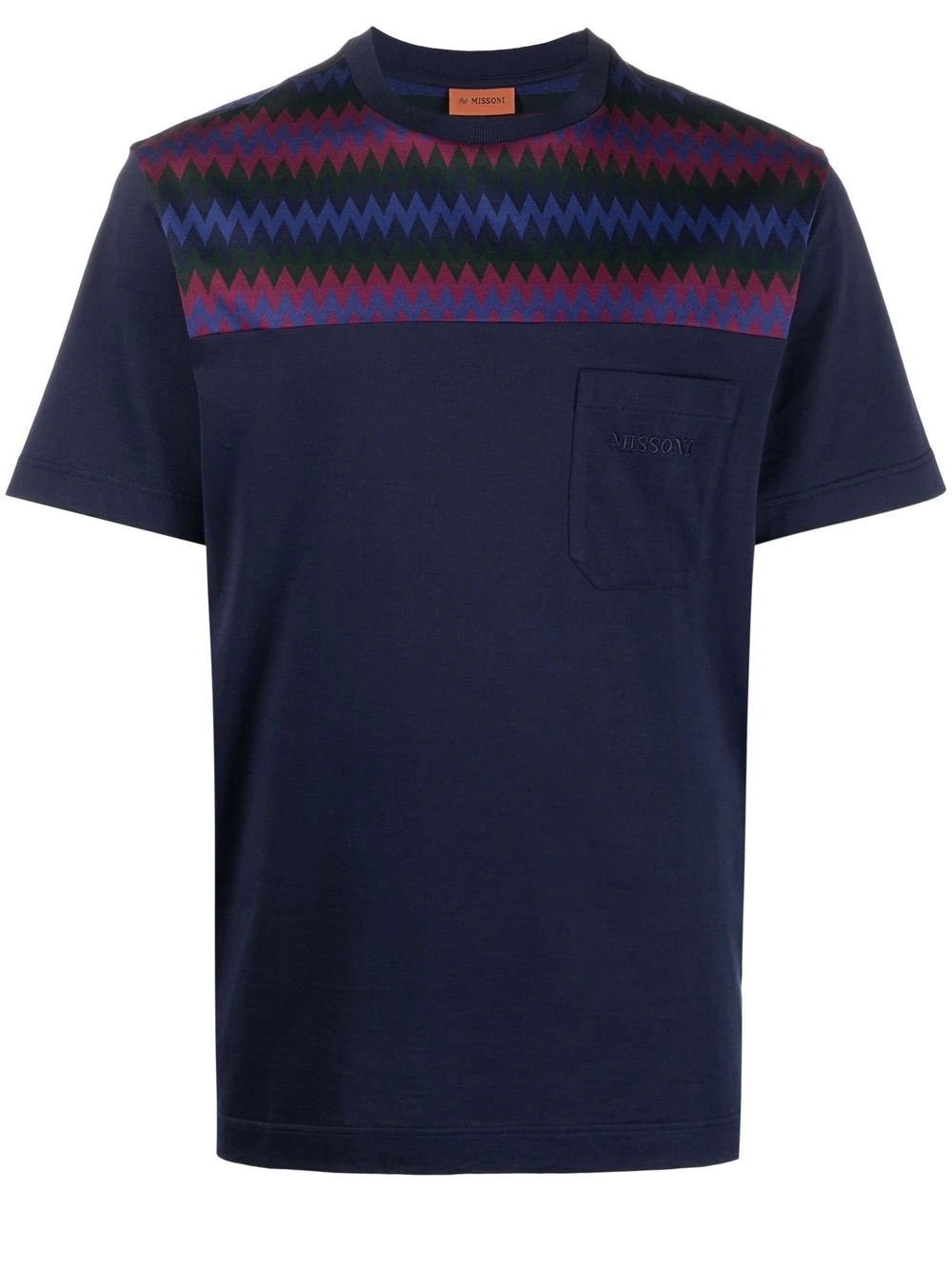 zigzag cotton T-shirt - 1