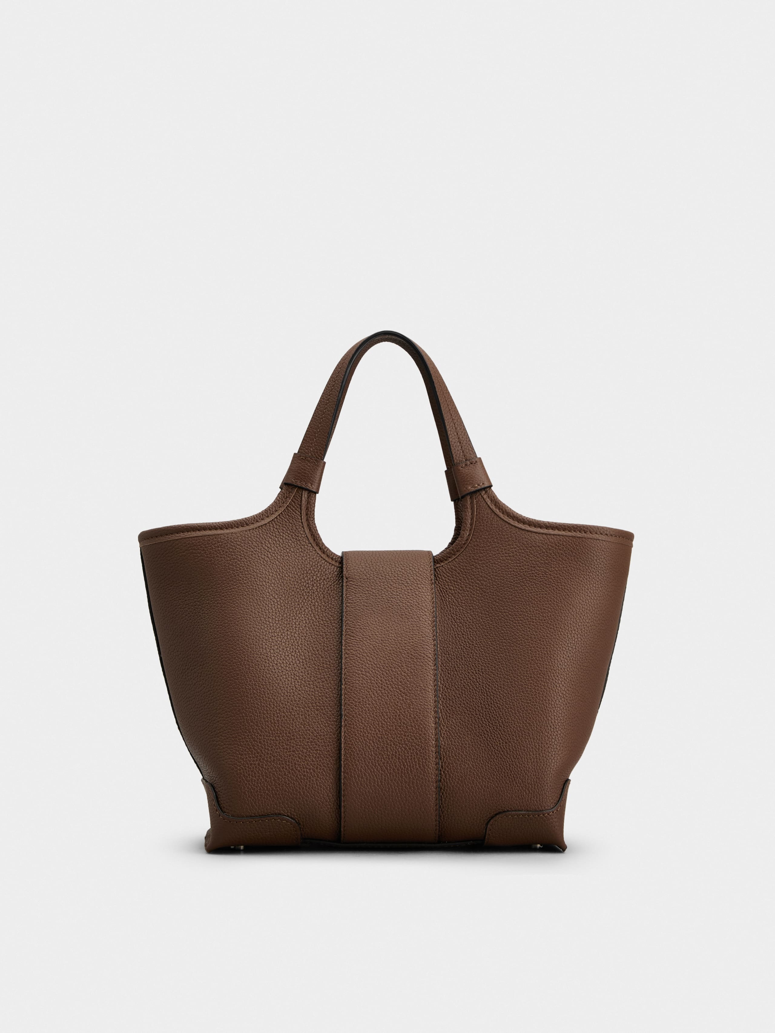 Viv' Choc Mini Shopping Bag in leather - 4