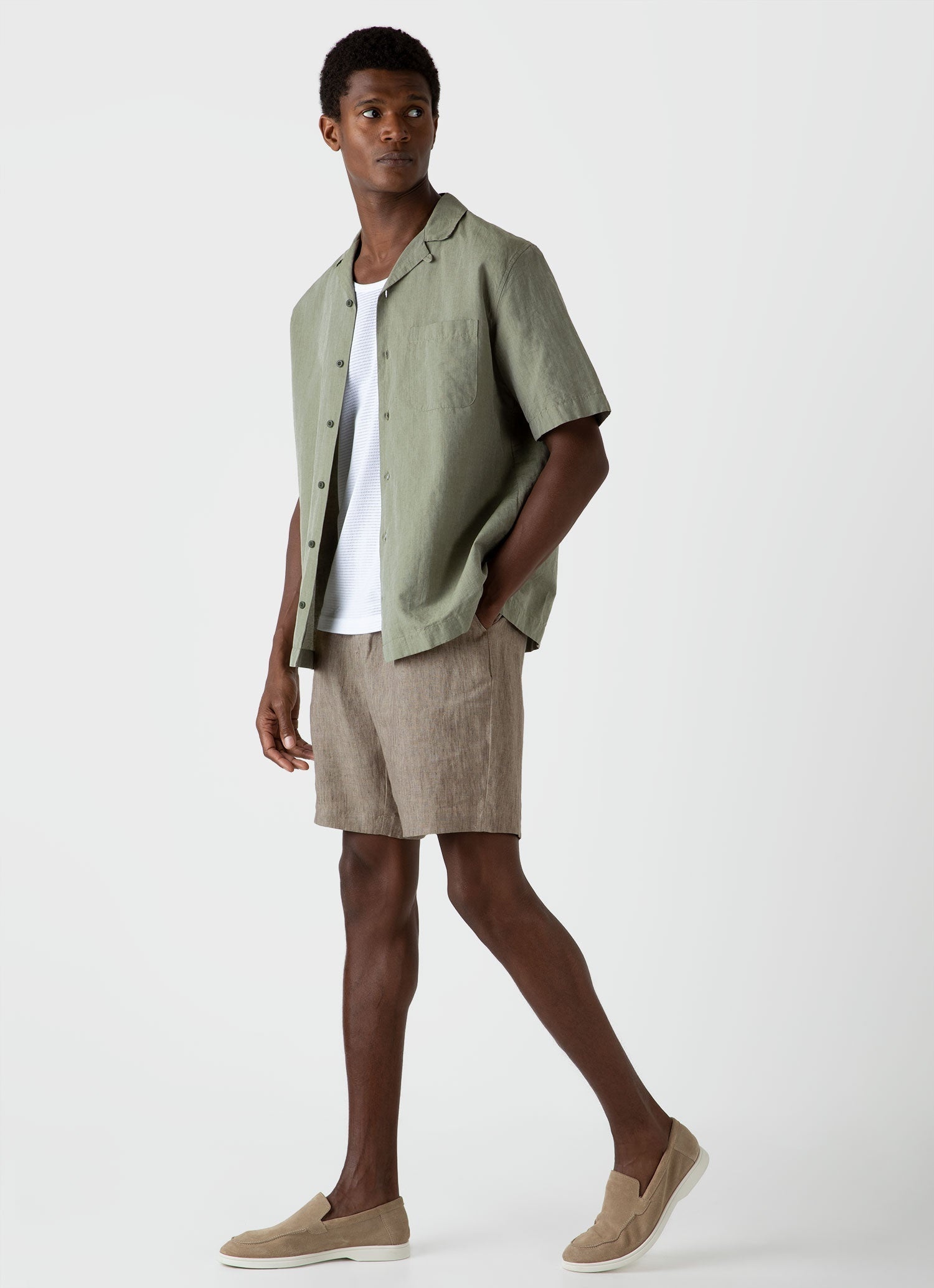 Pleated Linen Short - 3