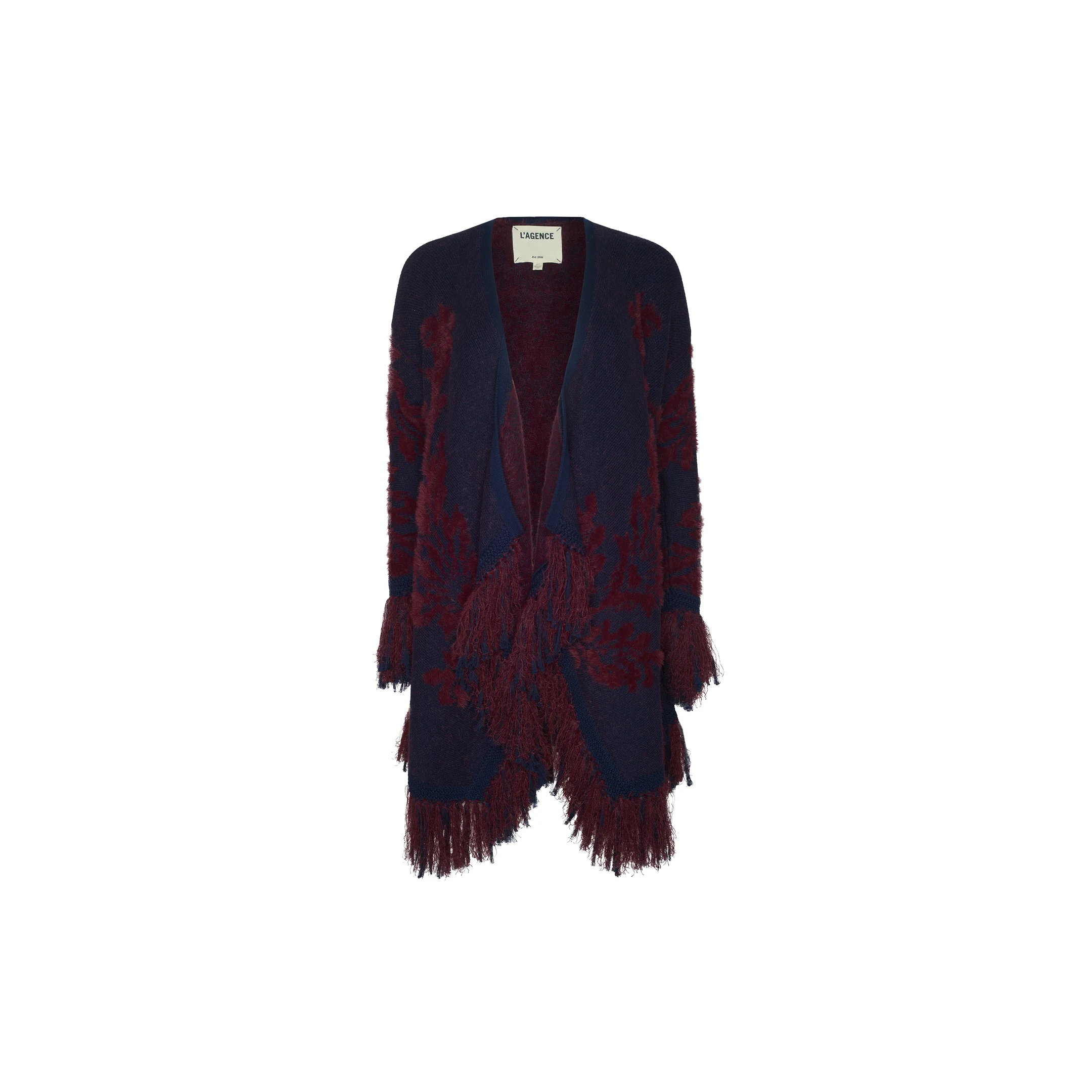 Naiad Jacquard Fringe Cardigan - 1