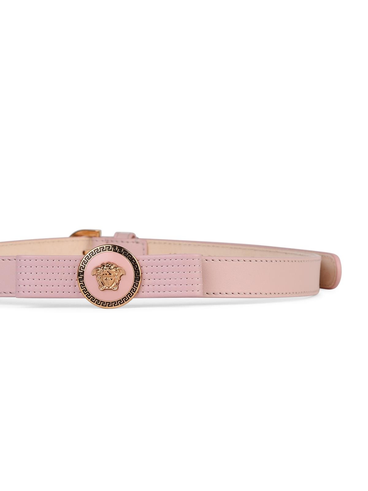 Versace Woman Versace 'Gianni Ribbon' Pink Leather Belt - 3