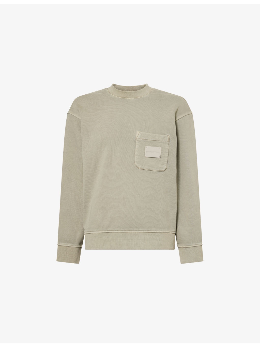 Logo-Embroidered Patch-Pocket Cotton-Jersey Sweatshirt - 1