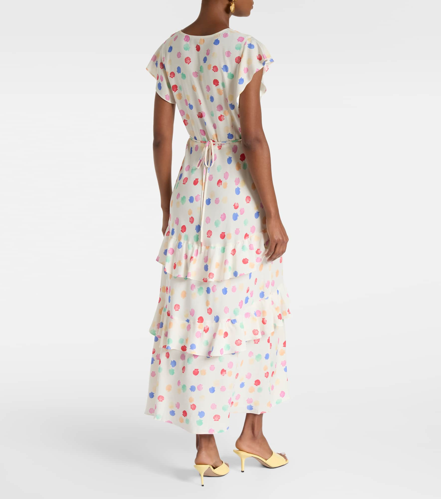 Meena polka-dot tiered maxi dress - 3