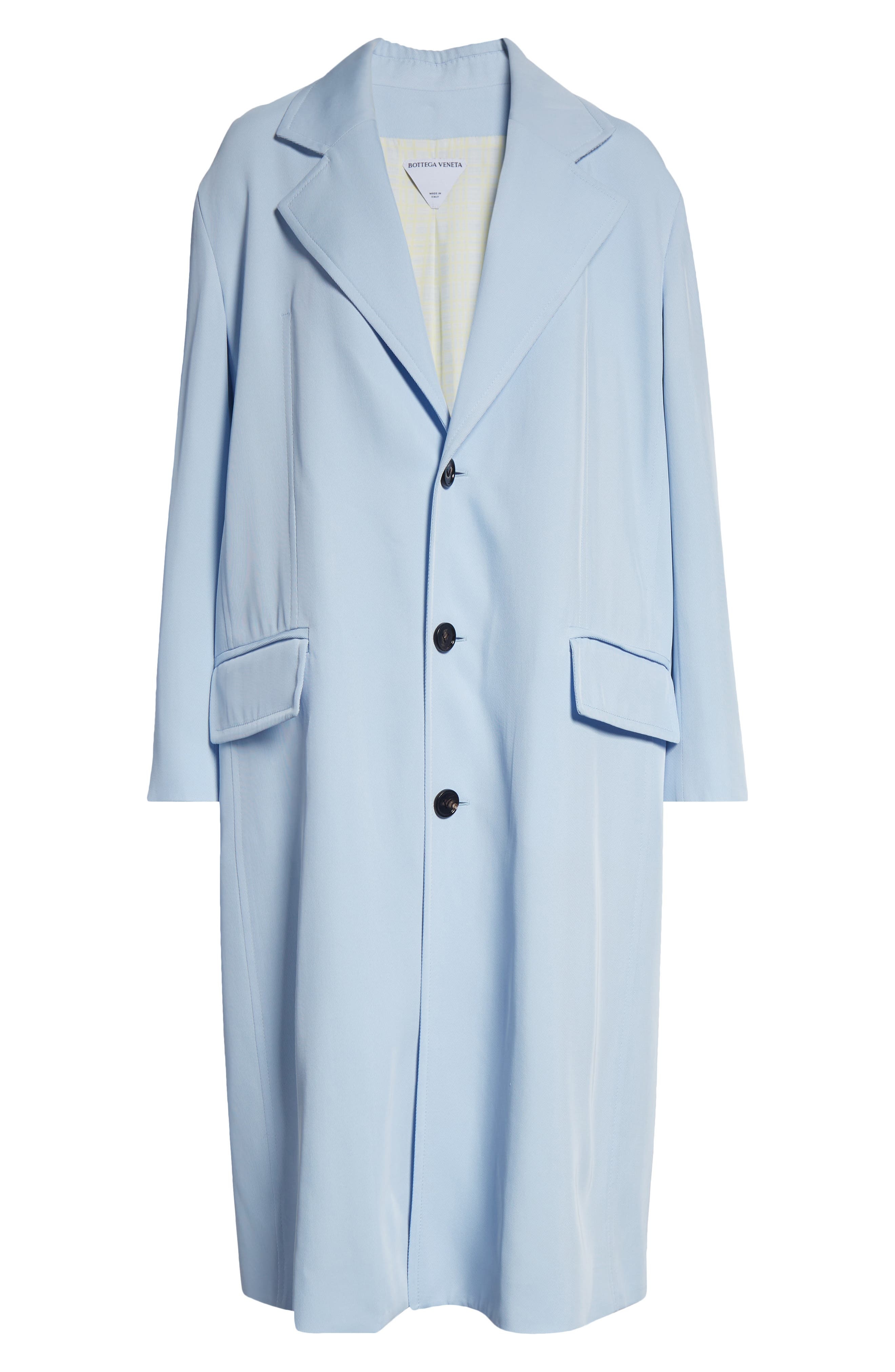 Bottega Veneta Twill Coat in 4350 Sky Blue at Nordstrom - 7