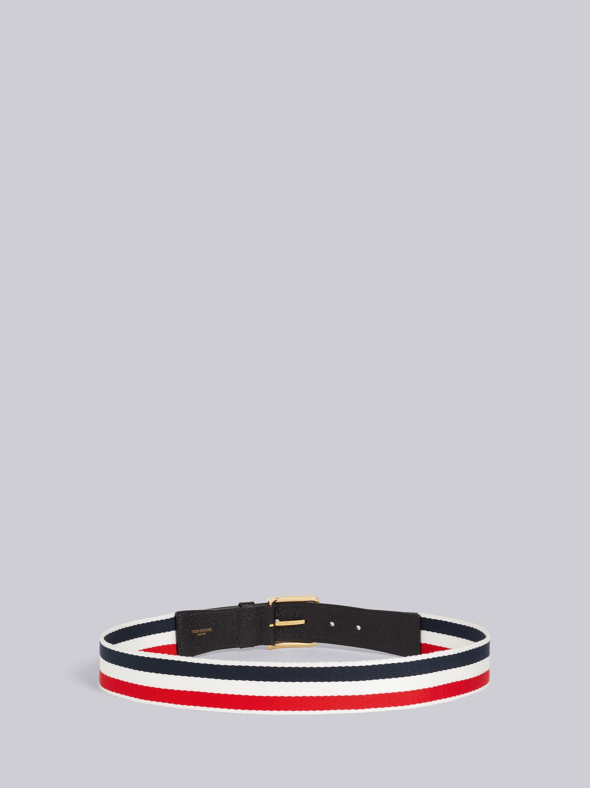 Black Calfskin Pebbled Leather Belt - 4
