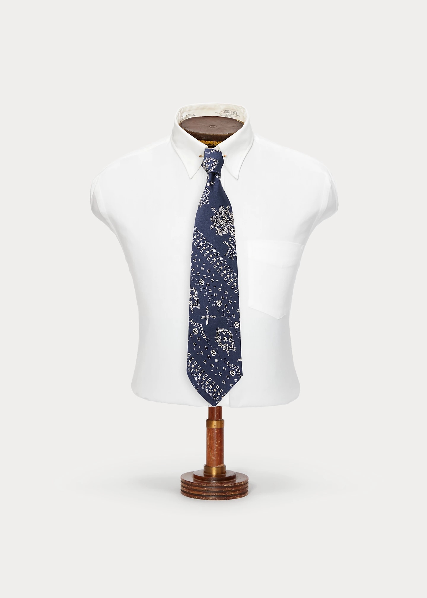 Handmade Bandanna-Print Wool Tie - 1