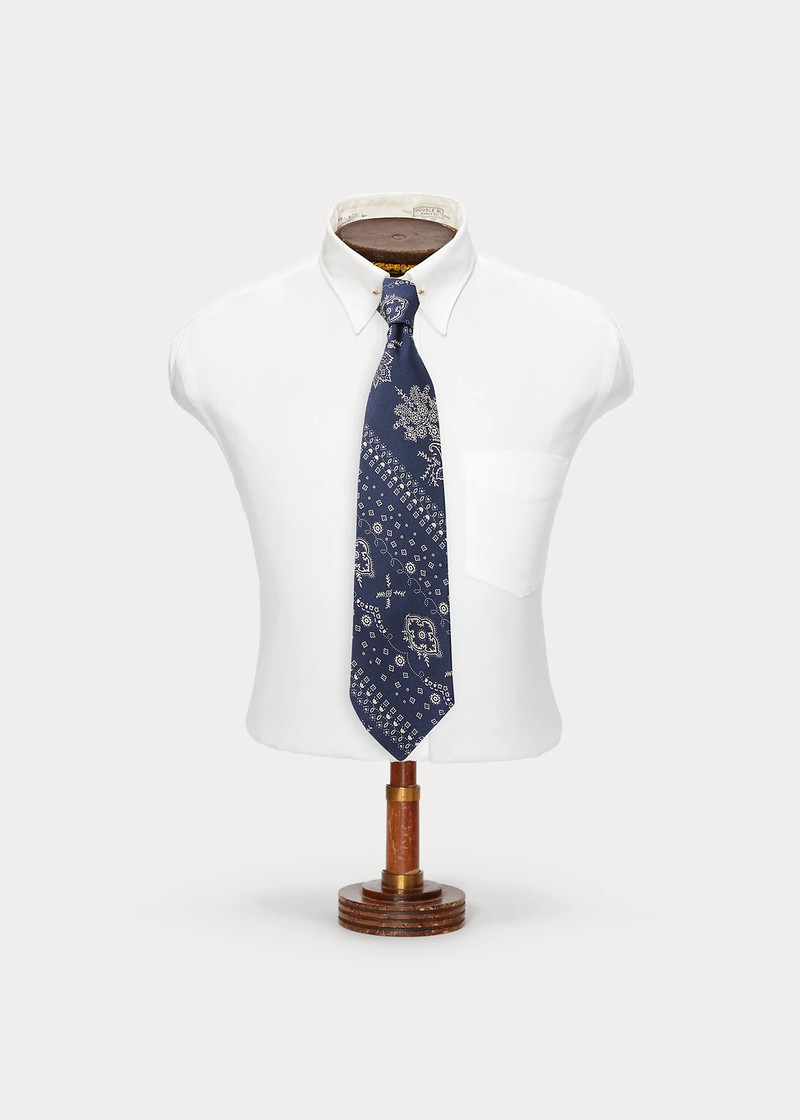 Handmade Bandanna-Print Wool Tie 1