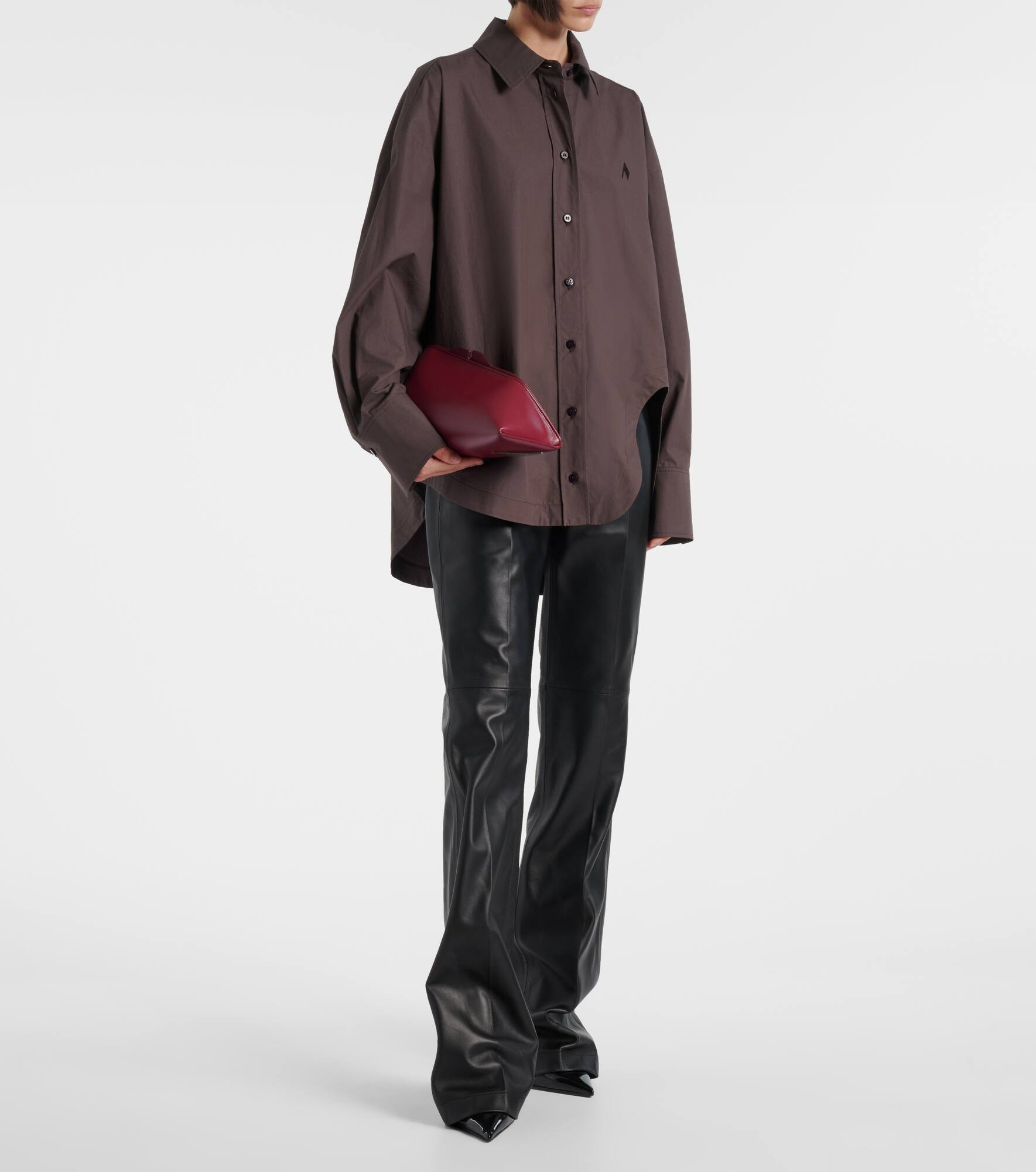 8.30 PM oversized leather clutch - 5