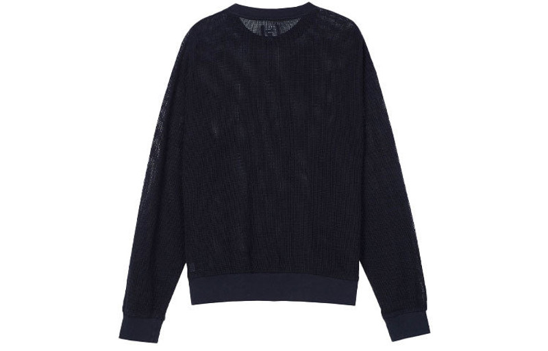 Stüssy Stussy Pig. Dyed Cotton Mesh Crew 'Black' 1140210 outlook